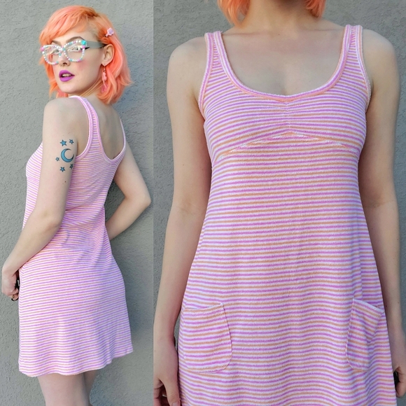 Lilly Pulitzer Terrycloth Pink Mini Dress Swim Cover Up Summer - Picture 2 of 11